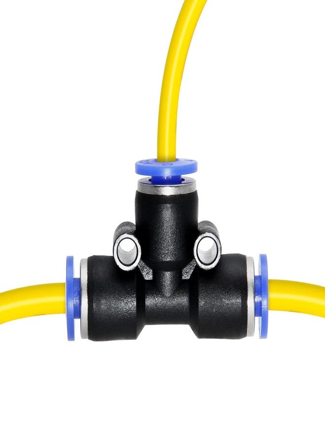 Mecion 4mm Push to Connect Fittings Air Hose T Connector Pneumatic Fittings Plastic Quick Release Connectors, Pack of 10 - Image 5